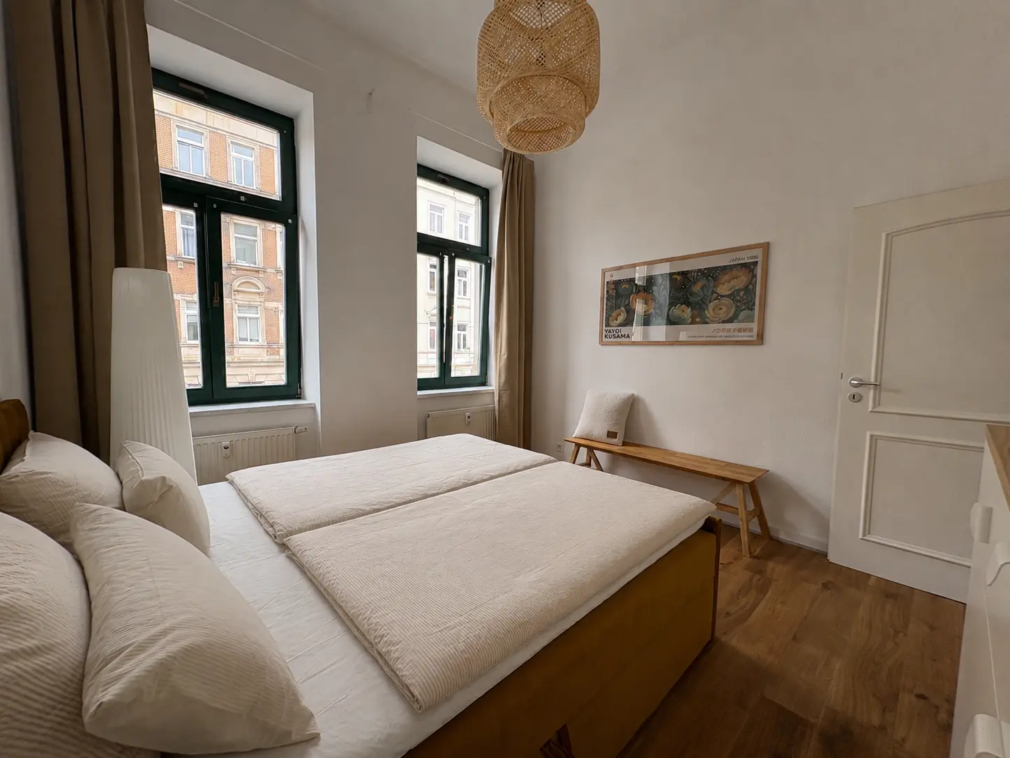 Schlafzimmer der Ferienwohnung in der Helgolandstrasse